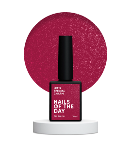 NAILSOFTHEDAY Let's Special Charm – ciemnoróżowy lakier hybrydowy z połyskiem, 10 ml.