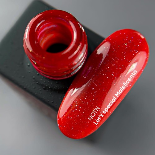 NAILSOFTHENIGHT Let's special Maleficenta - lakier hybrydowy z drobinką odblaskową, 10 ml 2