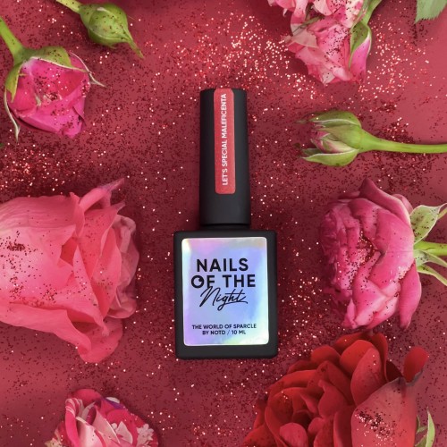 NAILSOFTHENIGHT Let's special Maleficenta - lakier hybrydowy z drobinką odblaskową, 10 ml 4