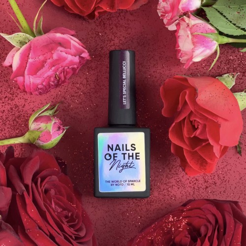NAILSOFTHENIGHT Let's special Bellucci - lakier hybrydowy z drobinką odblaskową, 10 ml 5