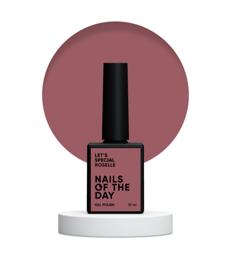 NAILSOFTHEDAY Let's special Roselle - ciepły brązowo-różowy lakier hybrydowy, 10 ml  1