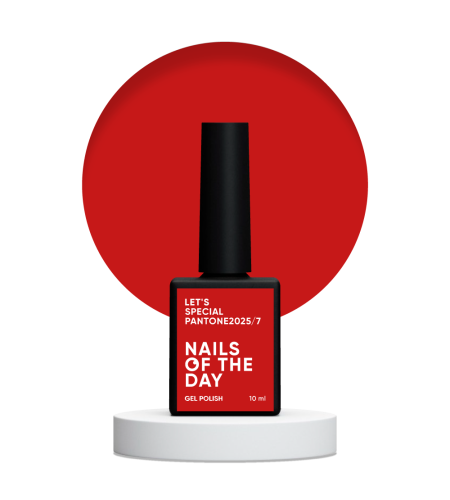 NAILSOFTHEDAY Let's special Pantone 2025/7 - klasyczny czerwony lakier hybrydowy, 10 ml 1