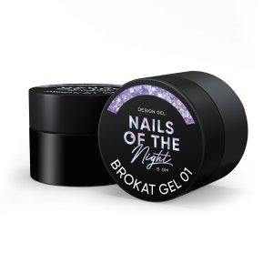 NAILSOFTHENIGHT Brokat gel 01 - fioletowy żel do zdobień z brokatem, 5 g