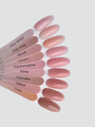 TOUCH Cover base Rosy shine - biało-różowa z brokatem półprzezroczysta baza hybrydowa, 13 ml  4