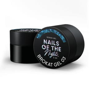 NAILSOFTHENIGHT Brokat gel 03 - turkusowe żel do zdobień z brokatem, 5 g