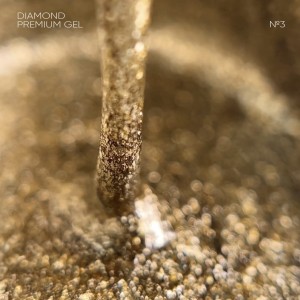 NAILSOFTHENIGHT Diamond Premium gel/gel polish 03 - złoty z metalowymi płatkami lakier hybrydowy, 5 ml