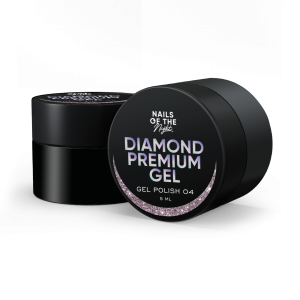 NAILSOFTHENIGHT Diamond Premium gel/gel polish 04 - różowo-złoty z metalowymi płatkami lakier hybrydowy, 5 ml
