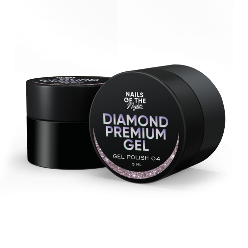NAILSOFTHENIGHT Diamond Premium gel/gel polish 04 - różowo-złoty z metalowymi płatkami lakier hybrydowy, 5 ml 1