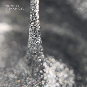 NAILSOFTHENIGHT Diamond Premium gel/gel polish 02 - holographiczny srebrny z metalowymi płatkami lakier hybrydowy, 5 ml
