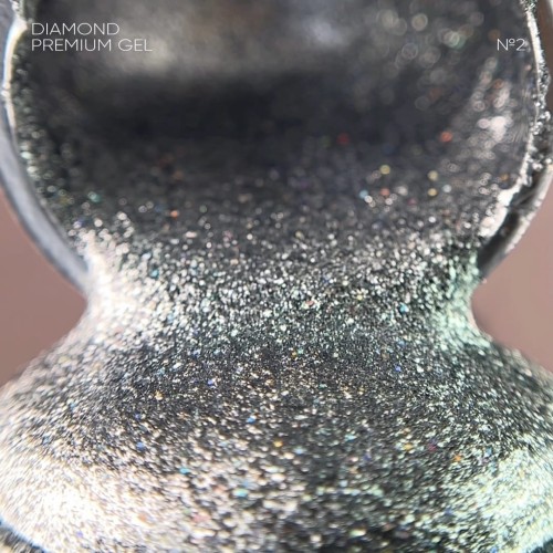 NAILSOFTHENIGHT Diamond Premium gel/gel polish 02 - holographiczny srebrny z metalowymi płatkami lakier hybrydowy, 5 ml 3