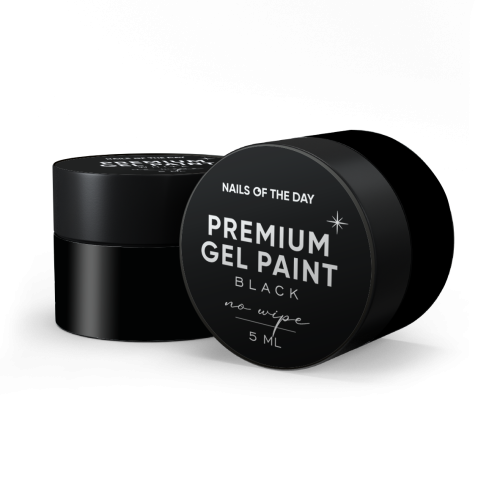 NAILSOFTHEDAY Premium gel paint Black no wipe 1