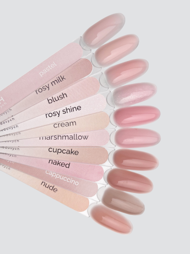 TOUCH Cover base Blush - nudowa półprzezroczysta baza hybrydowa, 30 ml  3