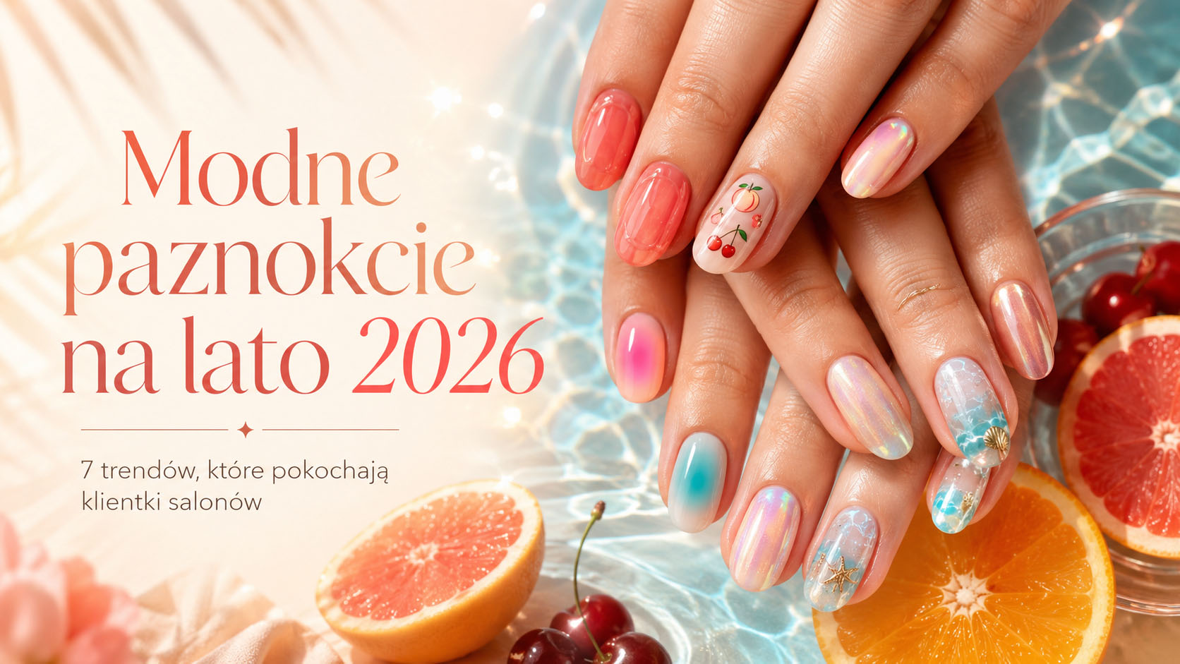 Modne paznokcie na lato 2026 – 7 trendów