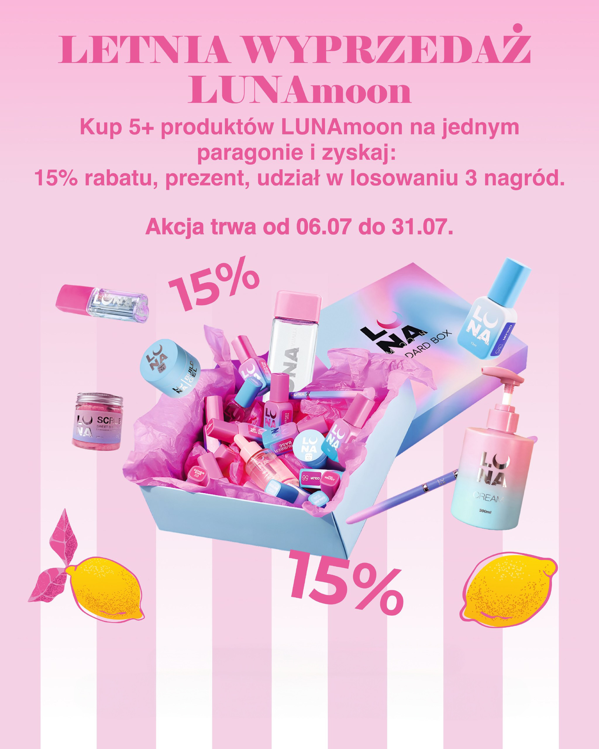 Letnia Wyprzedaż LUNAmoon — 15% rabatu + prezenty!